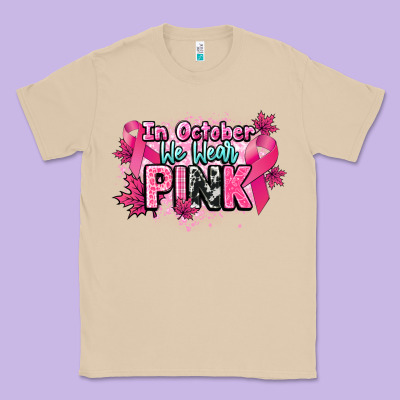 In October We Wear Pink Cancer Awareness Classic Tee Designed By Howdyjamesfarm