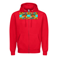 Red it's fall y'all Zipper Hoodie - Artiststas