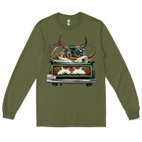 Army Green cowhide and hunter truck olivia Long Sleeve Tee - OliviaCreatesArt