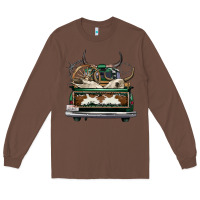Chestnut cowhide and hunter truck olivia Long Sleeve Tee - OliviaCreatesArt