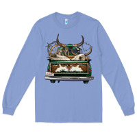 Colony Blue cowhide and hunter truck olivia Long Sleeve Tee - OliviaCreatesArt