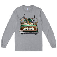 Heather Grey cowhide and hunter truck olivia Long Sleeve Tee - OliviaCreatesArt