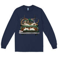 Navy cowhide and hunter truck olivia Long Sleeve Tee - OliviaCreatesArt