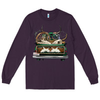 Plum cowhide and hunter truck olivia Long Sleeve Tee - OliviaCreatesArt