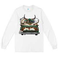 White cowhide and hunter truck olivia Long Sleeve Tee - OliviaCreatesArt