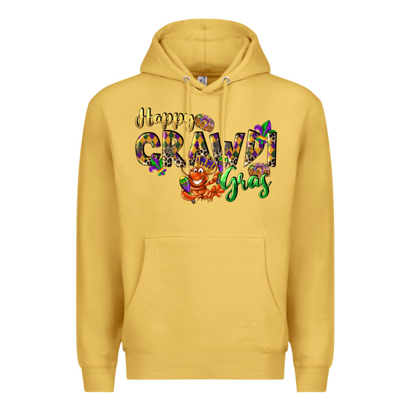Happy Crawdi Gras Premium Hoodie by LillyAllenDesigns | Teevron