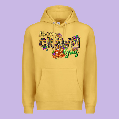 Happy Crawdi Gras Premium Hoodie Designed By Lillyallendesigns