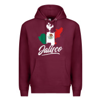 Burgundy Mexico Jalisco Mexican Flag Gift Premium Hoodie - trangStudio