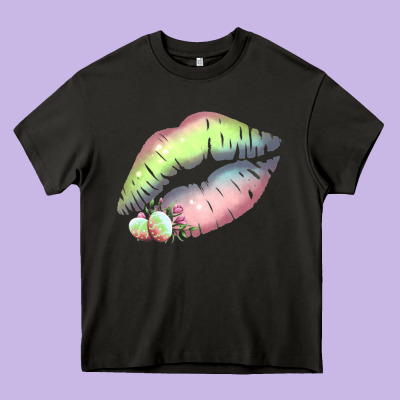 Pastel Color Easter Lips Heavy Core Tee Designed By Bettercallsaul