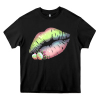 Black Pastel Color Easter Lips Heavy Core Tee - Bettercallsaul