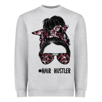 Heather Grey hair hustler Heavyweight Sweatshirt - SublimationCraftShop
