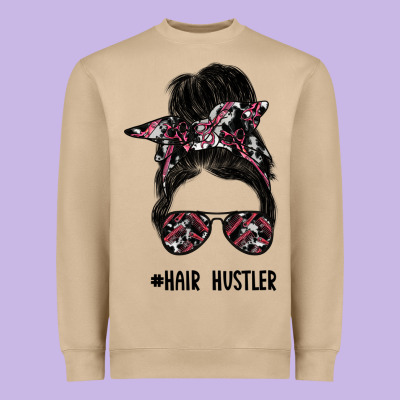 Hair Hustler Heavyweight Sweatshirt Designed By Sublimationcraftshop