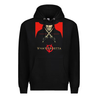 Black V For Vendetta Freedom Forever Premium Hoodie - trangStudio