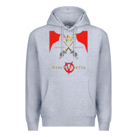 Heather Grey V For Vendetta Freedom Forever Premium Hoodie - trangStudio