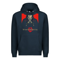 Navy V For Vendetta Freedom Forever Premium Hoodie - trangStudio