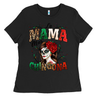 Black La Mama Mas Chingona Ladies Tee - texasbilliewilder