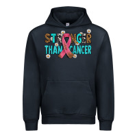 Navy stronger than cancer with cancer ribbon Urban Hoodie - AdoDesignShop
