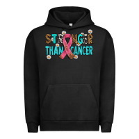 Pigment Black stronger than cancer with cancer ribbon Urban Hoodie - AdoDesignShop