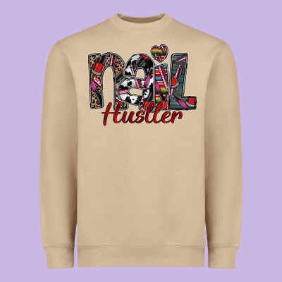 Nail Hustler Heavyweight Sweatshirt Designed By Sublimationcraftshop