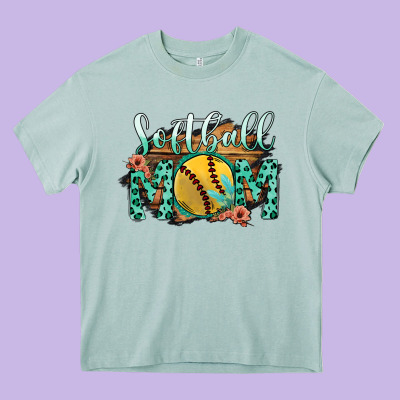 Softball Mom Heavy Core Tee Designed By Bettercallsaul