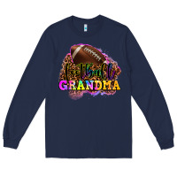 Navy football grandma Long Sleeve Tee - OliviaCreatesArt