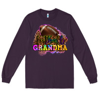 Plum football grandma Long Sleeve Tee - OliviaCreatesArt