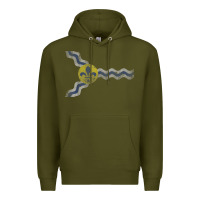 Army Green St Louis Missouri Flag Vintage Faded Home Family Premium Hoodie - trangStudio