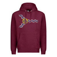 Burgundy St Louis Missouri Flag Vintage Faded Home Family Premium Hoodie - trangStudio