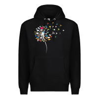 Black Womens Funny Dandelion Books Gift For Reading Lover Women Girls V-Neck Premium Hoodie - trangStudio