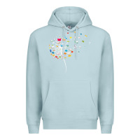 Blue Mist Womens Funny Dandelion Books Gift For Reading Lover Women Girls V-Neck Premium Hoodie - trangStudio