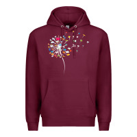 Burgundy Womens Funny Dandelion Books Gift For Reading Lover Women Girls V-Neck Premium Hoodie - trangStudio