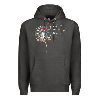 Charcoal Heather Womens Funny Dandelion Books Gift For Reading Lover Women Girls V-Neck Premium Hoodie - trangStudio