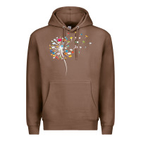 Chestnut Womens Funny Dandelion Books Gift For Reading Lover Women Girls V-Neck Premium Hoodie - trangStudio