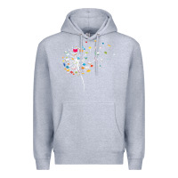 Heather Grey Womens Funny Dandelion Books Gift For Reading Lover Women Girls V-Neck Premium Hoodie - trangStudio