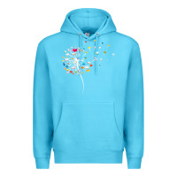 Ocean Blue Womens Funny Dandelion Books Gift For Reading Lover Women Girls V-Neck Premium Hoodie - trangStudio