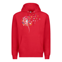 Red Womens Funny Dandelion Books Gift For Reading Lover Women Girls V-Neck Premium Hoodie - trangStudio