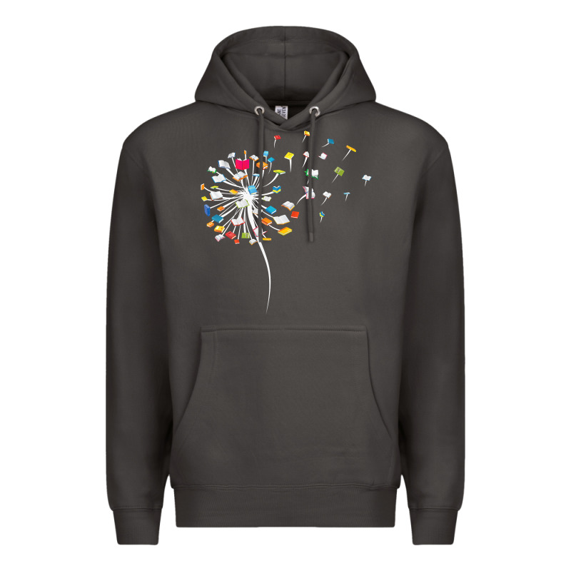 Womens Funny Dandelion Books Gift For Reading Lover Women Girls V-neck Premium Hoodie by trangStudio | Teevron