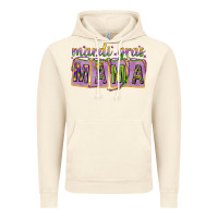 Vintage Artic Mardi gras mama with beads mother's day Vintage Hoodie - HowdyJamesFarm
