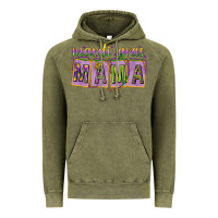 Vintage Olive Mardi gras mama with beads mother's day Vintage Hoodie - HowdyJamesFarm