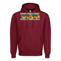 Burgundy it's fall y'all Zipper Hoodie - Artiststas