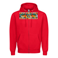Red it's fall y'all Zipper Hoodie - Artiststas