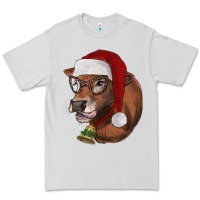 Dove Grey christmas glasses heifer Premium Tee - RanaPortraitStore