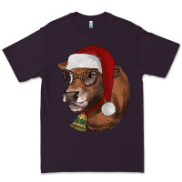 Plum christmas glasses heifer Premium Tee - RanaPortraitStore