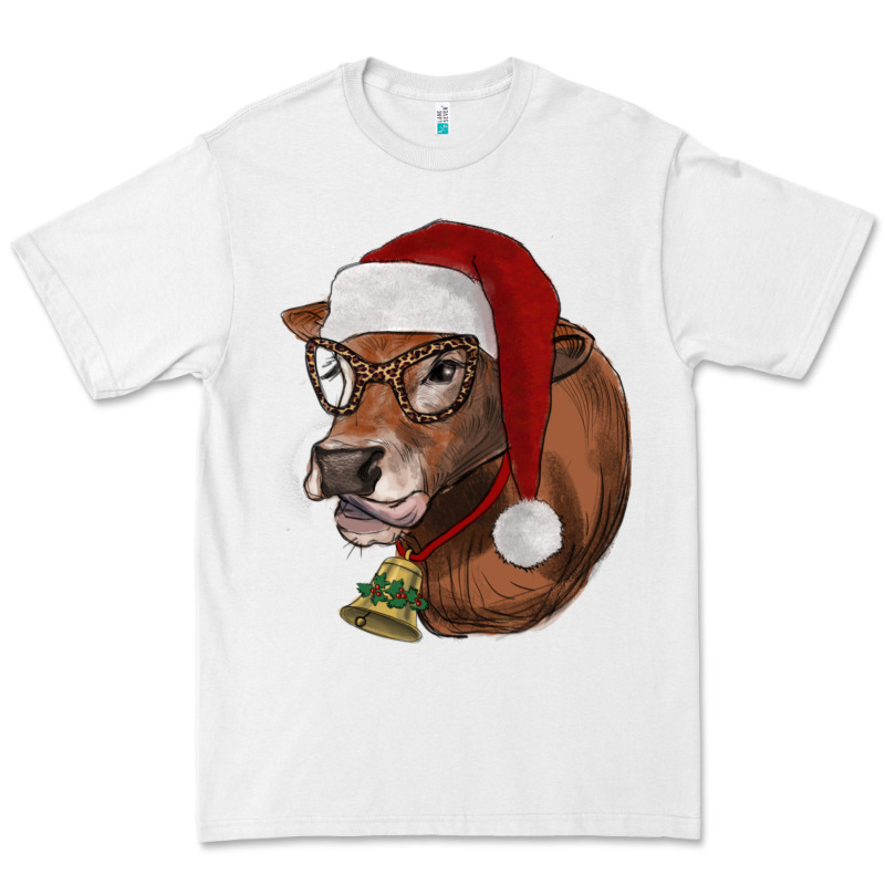 Christmas Glasses Heifer Premium Tee by RanaPortraitStore | Teevron