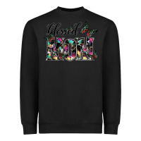 Black blessed mom Heavyweight Sweatshirt - SublimationCraftShop