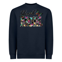 Navy blessed mom Heavyweight Sweatshirt - SublimationCraftShop