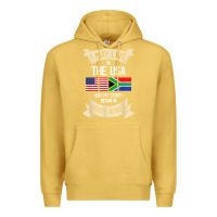 Antique Gold South Africa American Flag USA South African Roots Gifts Premium Hoodie - trangStudio