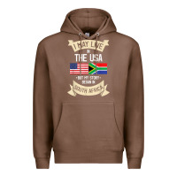 Chestnut South Africa American Flag USA South African Roots Gifts Premium Hoodie - trangStudio