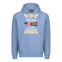 Colony Blue South Africa American Flag USA South African Roots Gifts Premium Hoodie - trangStudio