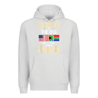 Dove Grey South Africa American Flag USA South African Roots Gifts Premium Hoodie - trangStudio